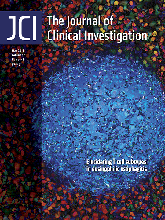 Journal of Clinical Investigation May 2019 journal cover.