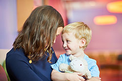 Photo of a mother and son.