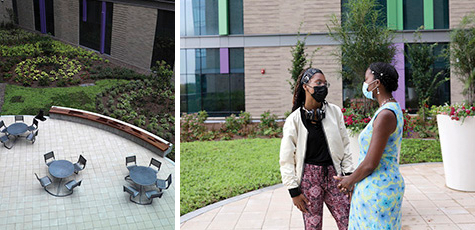Garden images of new Critical Care building.