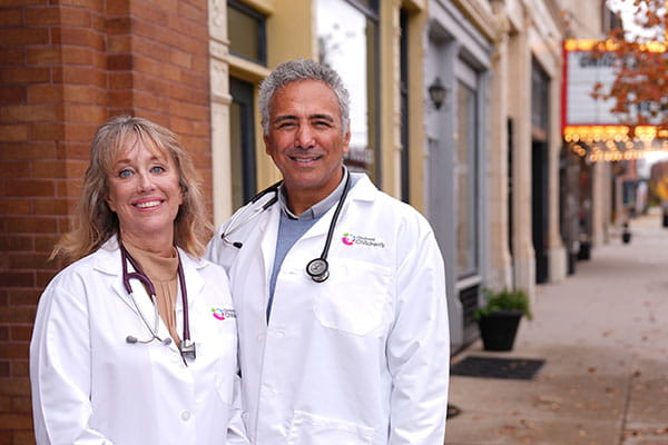 Pediatricians Tina Gabbard, MD, and Jeffrey Manser, MD.