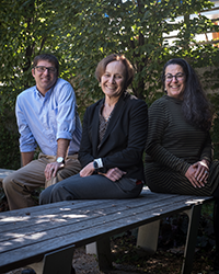 A photo of Andrew Beck, MD, MPH, Carolyn Kercsmar, MD, and Mona Mansour, MD, MS.