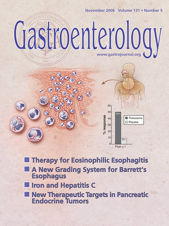 Gastroenterology November 2006 journal cover.